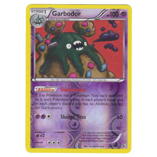 Pokemon - Black & White - Legendary Treasures - (Reverse Holo) Garbodor - 68/113