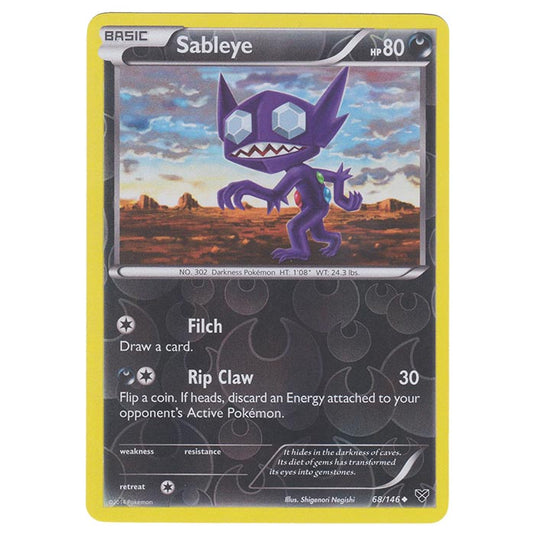 Pokemon - XY Base Set - (Reverse Holo) Sableye - 68/146