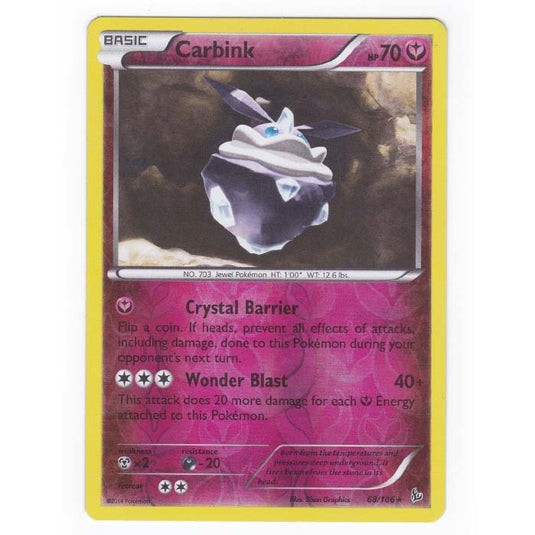 Pokemon - XY - Flashfire - (Reverse Holo) Carbink - 68/106