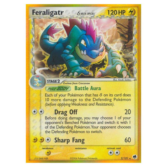 Pokemon - EX Dragon Frontiers - Feraligatr δ Delta Species - 002