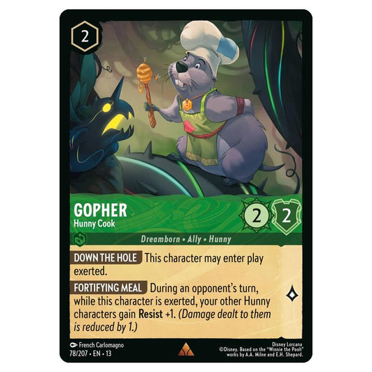 Lorcana - Attack of the Vine - Gopher - Hunny Cook (Rare) - 78/207