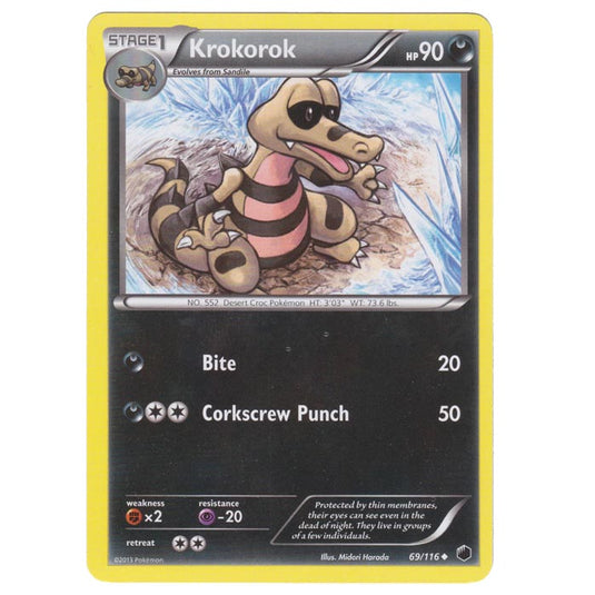 Pokemon - Black & White - Plasma Freeze - Krokorok - 69/116