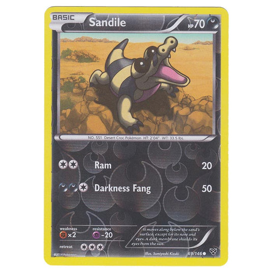 Pokemon - XY Base Set - (Reverse Holo) Sandile - 69/146