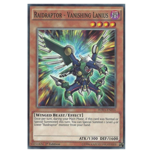 Yu-Gi-Oh! - Wing Raiders - Raidraptor - Vanishing Lanius (Common) WIRA-EN016