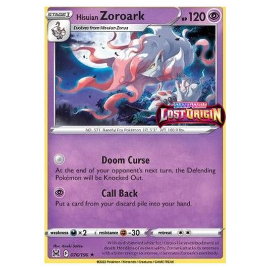 Pokemon - Lost Origin - Hisuian Zoroark - 76