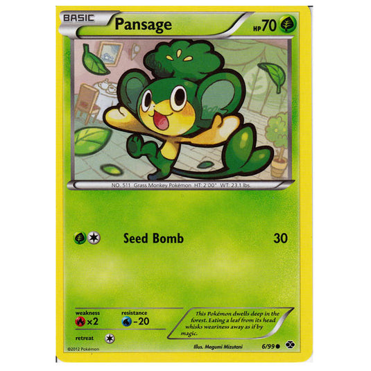 Pokemon - Black & White - Next Destinies - Pansage 6/99