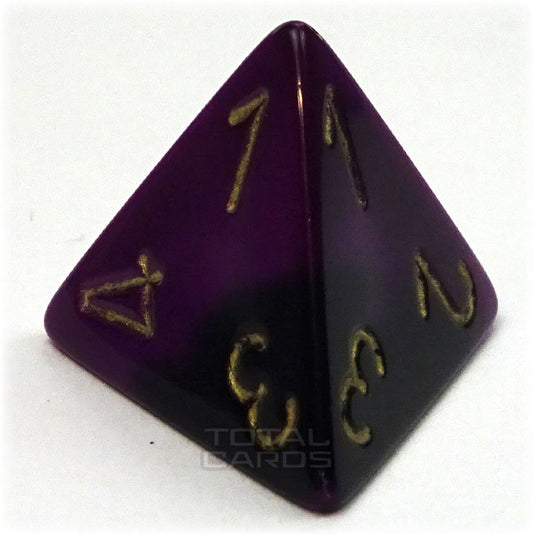 Chessex - Gemini 16mm D4 - Black-Purple w/Gold