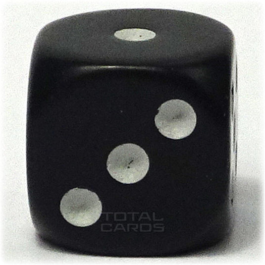 Chessex - Opaque 12mm D6 - Black w/White