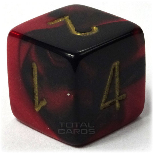 Chessex - Gemini 16mm D6 - Black-Red w/Gold