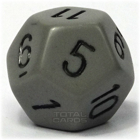 Chessex - Opaque 16mm D12 - Grey w/Black