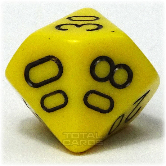 Chessex - Opaque 16mm D10/100 - Yellow w/Black