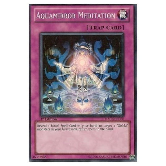 Yu-Gi-Oh! - Hidden Arsenal 5 - Steelswarm Invasion - Aquamirror Meditation (Super Rare) HA05-EN058
