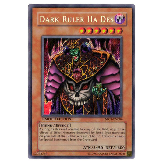 Yu-Gi-Oh! - Master Collection Volume 1 - Dark Ruler Ha Des (Secret Rare) MC1-EN006