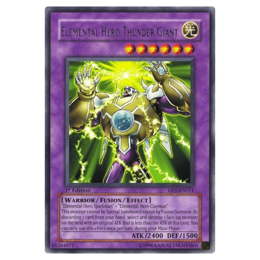Yu-Gi-Oh! - Duelist Pack - Jaden Yuki - Elemental HERO Thunder Giant (Rare) DP1-EN011