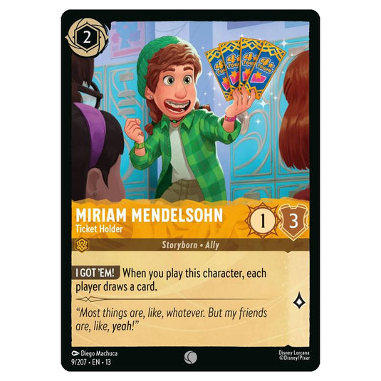 Lorcana - Attack of the Vine - Miriam Mendelsohn - Ticket Holder (Common) - 9/207