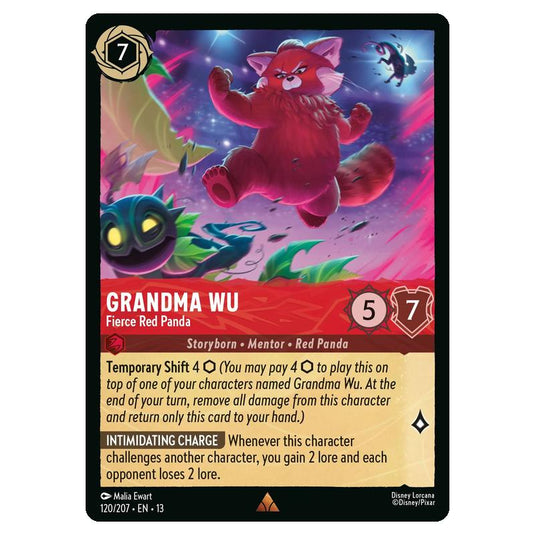 Lorcana - Attack of the Vine - Grandma Wu - Fierce Red Panda (Rare) - 120/207