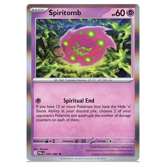 Pokemon - Mega Evolution - Pitch Black - Spiritomb - 035/084