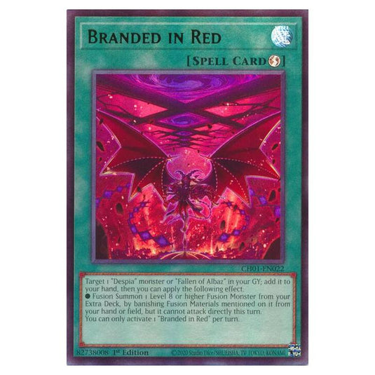 Yu-Gi-Oh! - The Chronicles Deck - The Fallen & The Virtuous - Branded in Red (Ultra Rare) - CH01-EN022