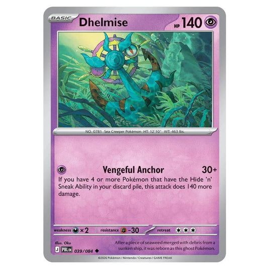 Pokemon - Mega Evolution - Pitch Black - Dhelmise - 039/084