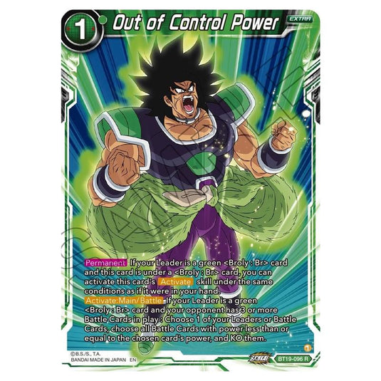 Dragon Ball Super - Fighter's Ambition - Out of Control Power - BT19-096
