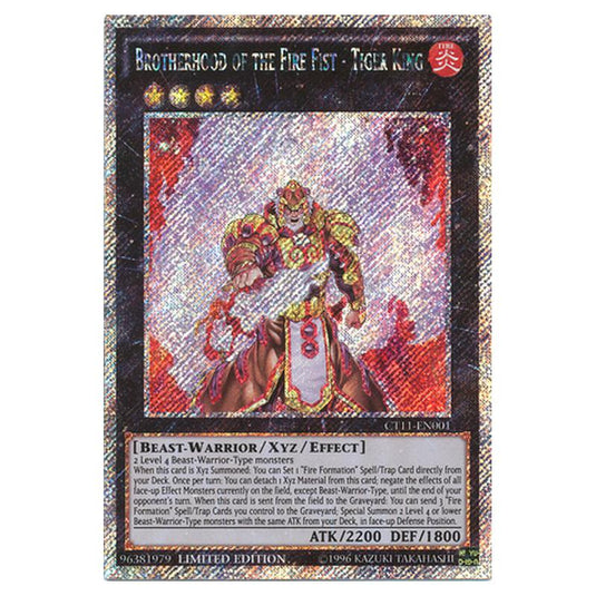 Yu-Gi-Oh! - 2014 Mega-Tins - Brotherhood of the Fire Fist - Tiger King (Platinum Secret Rare) CT11-EN001