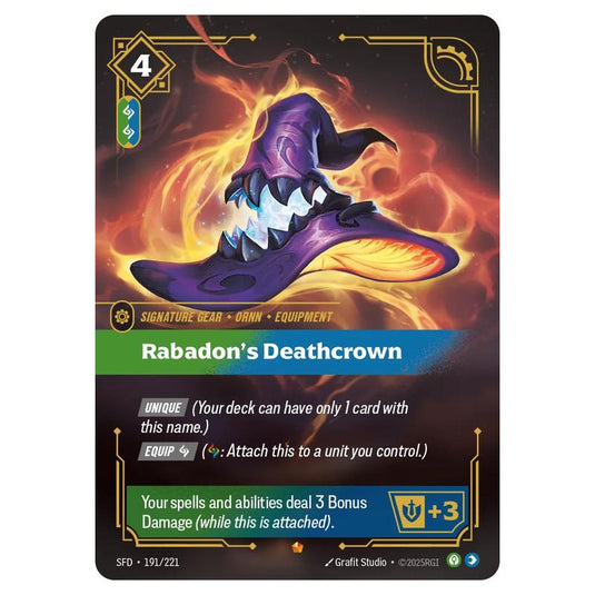 Riftbound: League of Legends TCG - Spiritforged - Rabadon's Deathcrown - 191/221