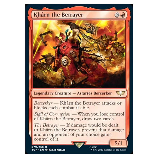 Magic The Gathering - Universes Beyond - Warhammer 40k - Khârn the Betrayer - 079/168