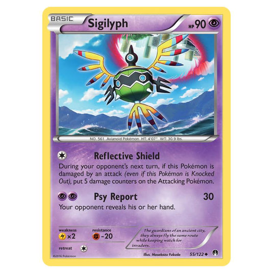 Pokemon - XY - Breakpoint - Sigilyph - 55/122 (Reverse Holo)