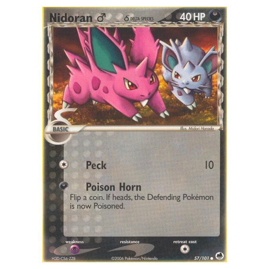 Pokemon - EX Dragon Frontiers - Nidoran ♂ δ Delta Species - 057