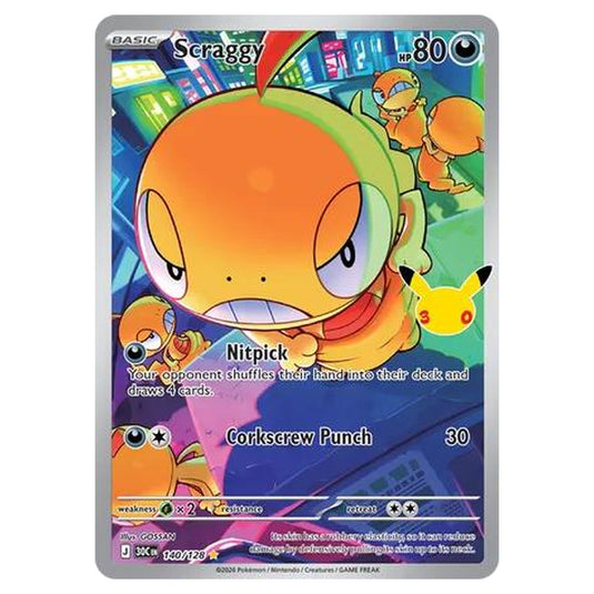 Pokemon - 30th Celebration - Scraggy - 140/128