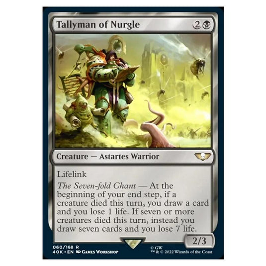 Magic The Gathering - Universes Beyond - Warhammer 40k - Tallyman of Nurgle - 060/168