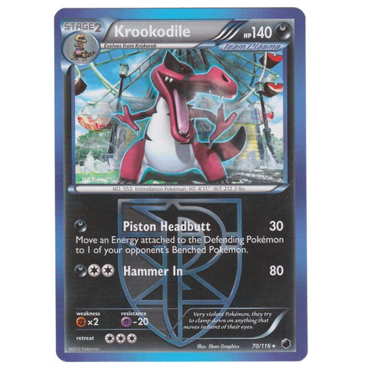 Pokemon - Black & White - Plasma Freeze - Krookodile - 70/116