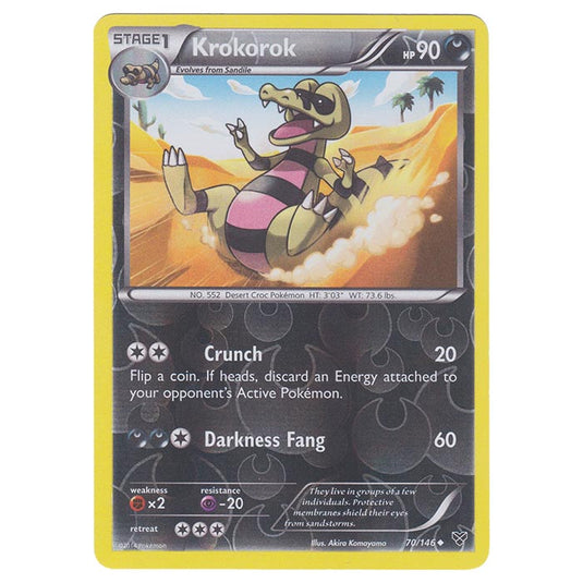 Pokemon - XY Base Set - (Reverse Holo) Krokorok - 70/146