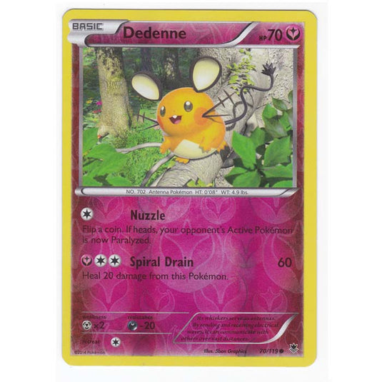 Pokemon - XY Phantom Forces - (Reverse Holo) - Dedenne - 70/119