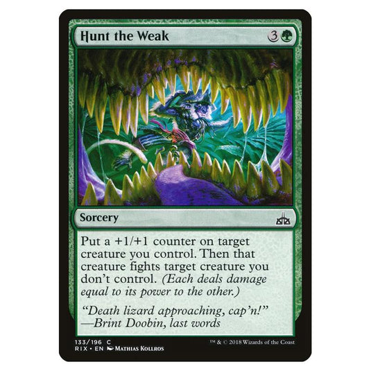 Magic The Gathering - Rivals Of Ixalan - Hunt The Weak - 133/196 (Foil)