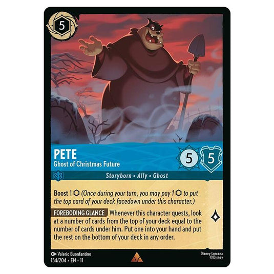 Lorcana - Winterspell - Pete - Ghost of Christmas Future (Rare) - 154/204