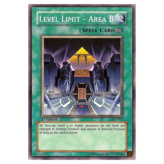 Yu-Gi-Oh! - Ancient Sanctuary - Level Limit - Area B (Short Print) AST-092