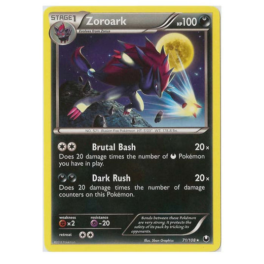 Pokemon - Black & White - Dark Explorers - Zoroark - 71/108