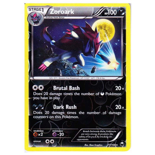 Pokemon - Black & White - Dark Explorers - (Reverse Holo) Zoroark - 71/108