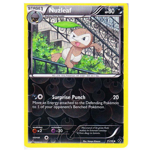 Pokemon - Black & White - Next Destinies - (Reverse Holo) Nuzleaf 71/99