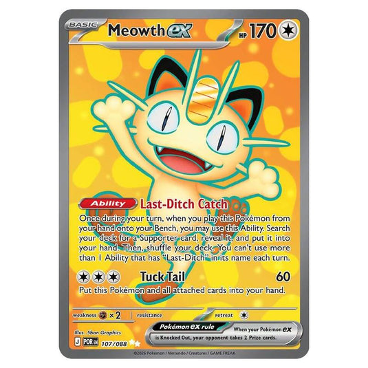 Pokemon - Mega Evolution - Perfect Order - Meowth ex - 107/088