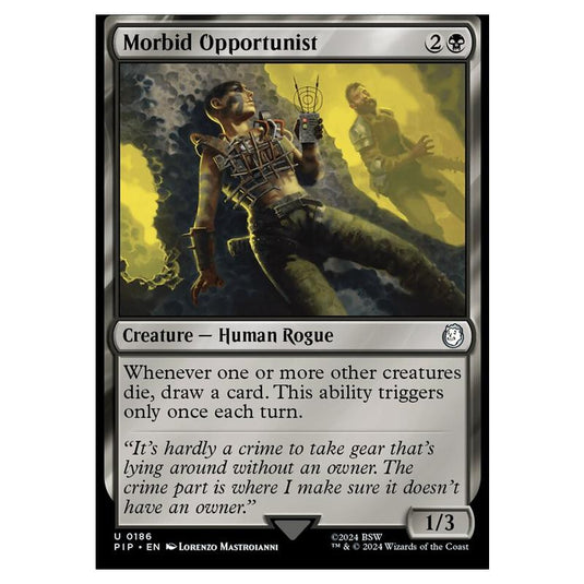 Magic The Gathering - Universes Beyond - Fallout - Morbid Opportunist - 0186
