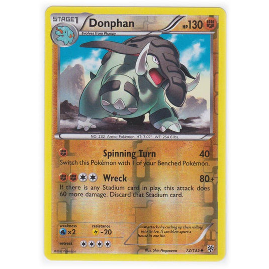 Pokemon - Black & White - Plasma Storm (Reverse Holo) - Donphan - 72/135