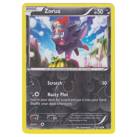 Pokemon - XY Base Set - (Reverse Holo) Zorua - 72/146