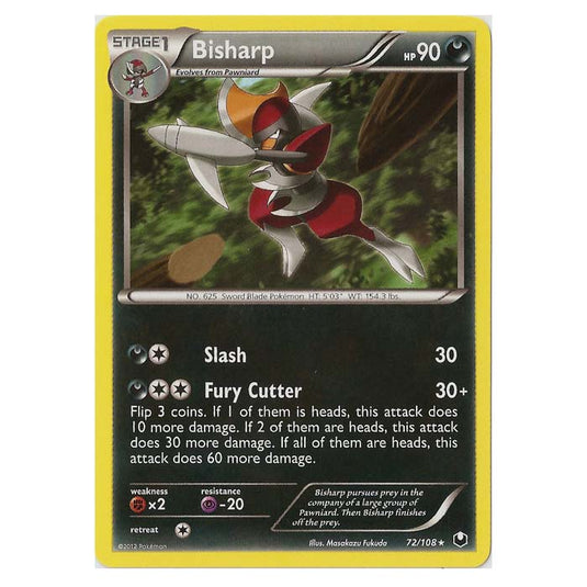 Pokemon - Black & White - Dark Explorers - Bisharp - 72/108