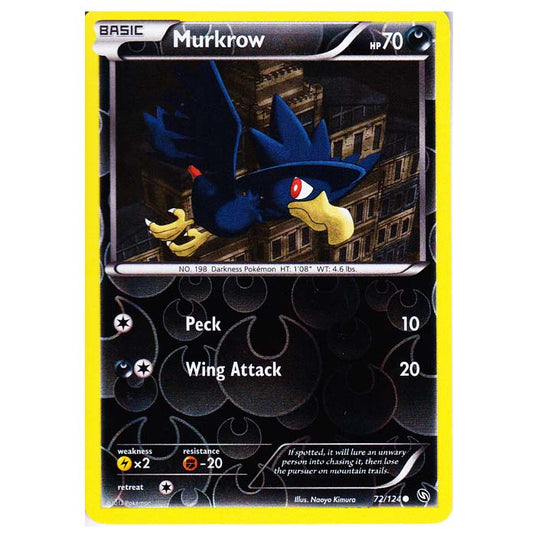 Pokemon - Black & White - Dragons Exalted - (Reverse Holo) Murkrow - 72/124