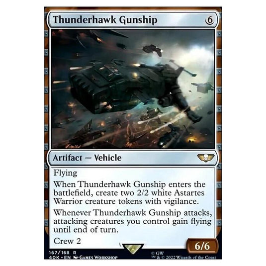 Magic The Gathering - Universes Beyond - Warhammer 40k - Thunderhawk Gunship - 167/168