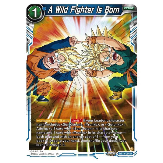 Dragon Ball Super - Fighter's Ambition - A Wild Fighter Is Born - BT19-066