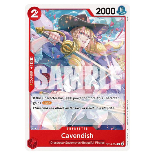One Piece - OP14 - The Azure Sea's Seven - Cavendish - OP14-004