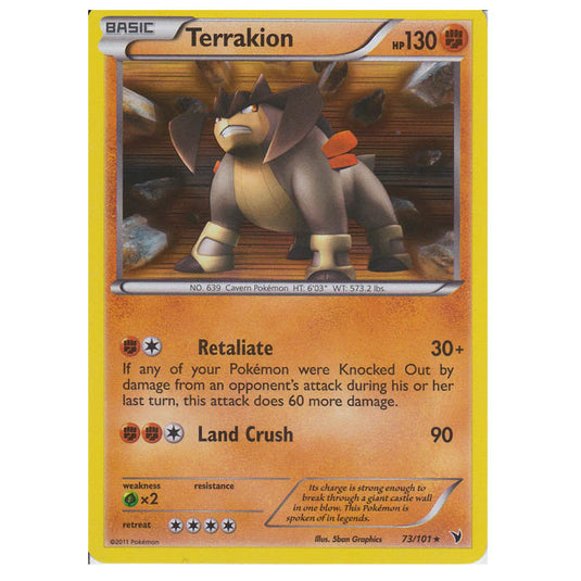 Pokemon - Black & White - Noble Victories - Terrakion 73/101